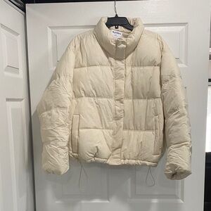 Old Navy Light Beige Puffer Jacket